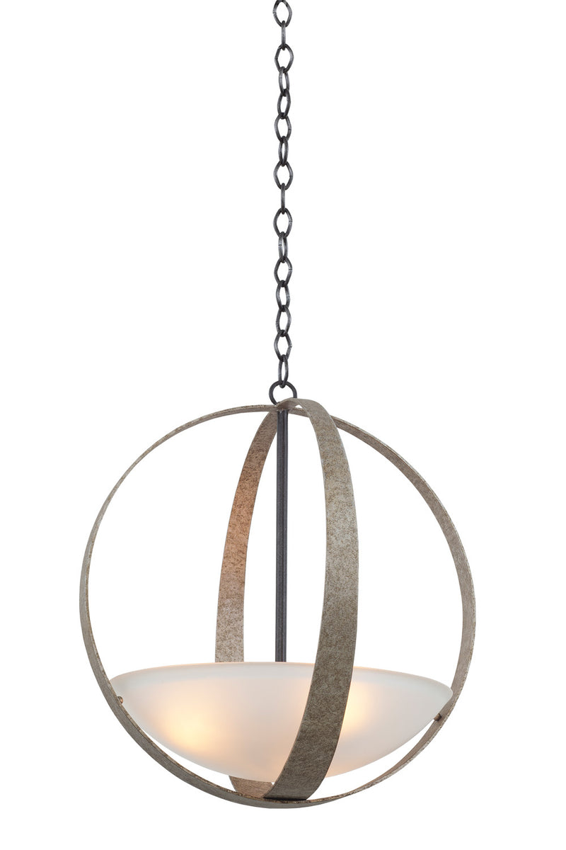 Kalco 7096VI Three Light Pendant, Vintage Iron