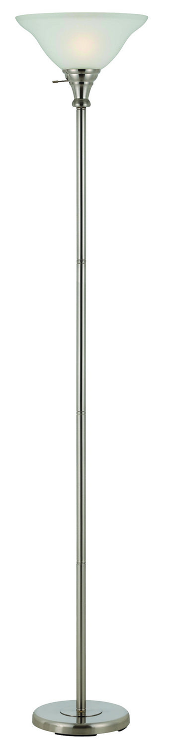 Cal Lighting BO-213-BS One Light Torchiere, Brushed Steel