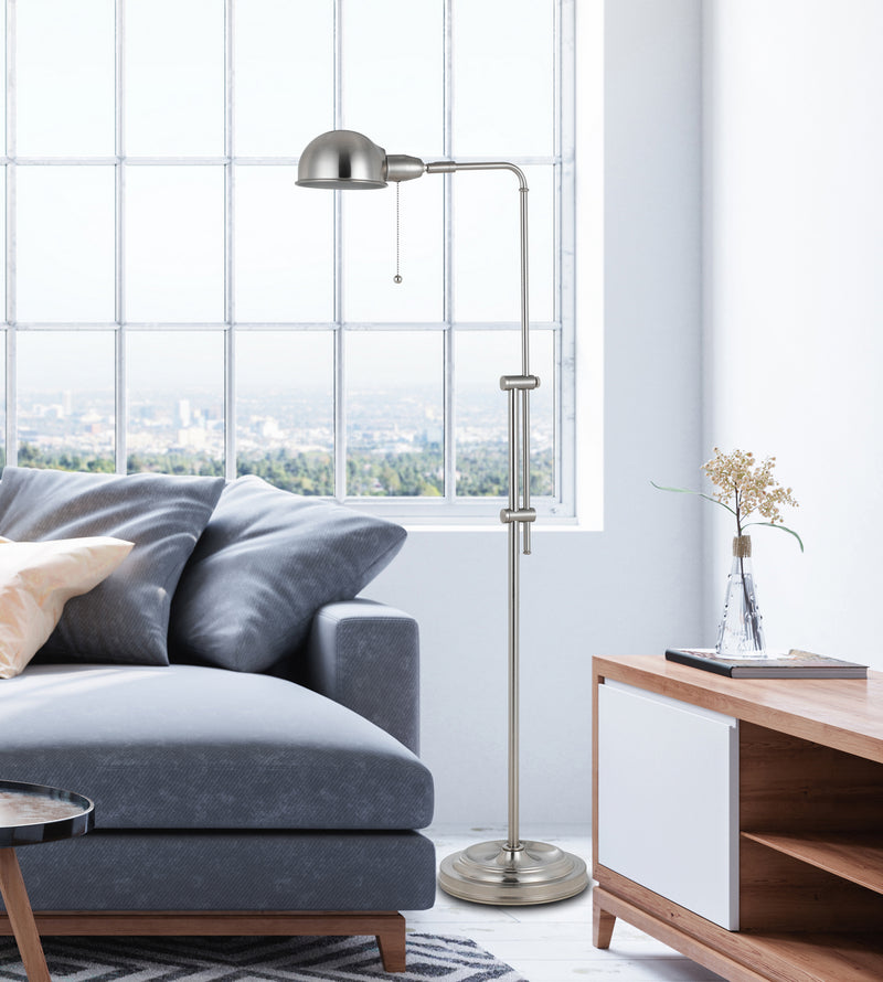 Cal Lighting BO-2441FL-BS One Light Floor Lamp, Brushed Steel