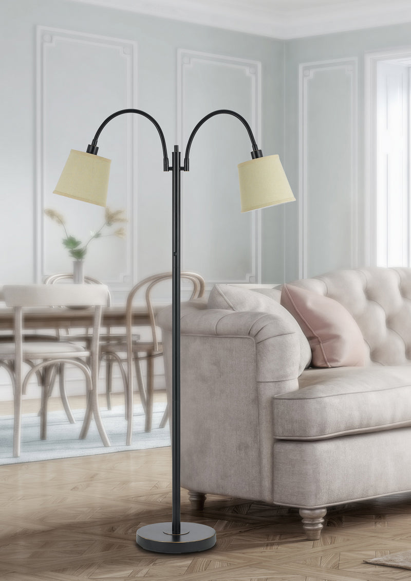Cal Lighting BO-2444FL-DB Two Light Floor Lamp, Dark Bronze