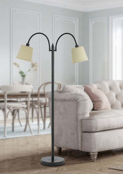 Cal Lighting BO-2444FL-DB Two Light Floor Lamp, Dark Bronze