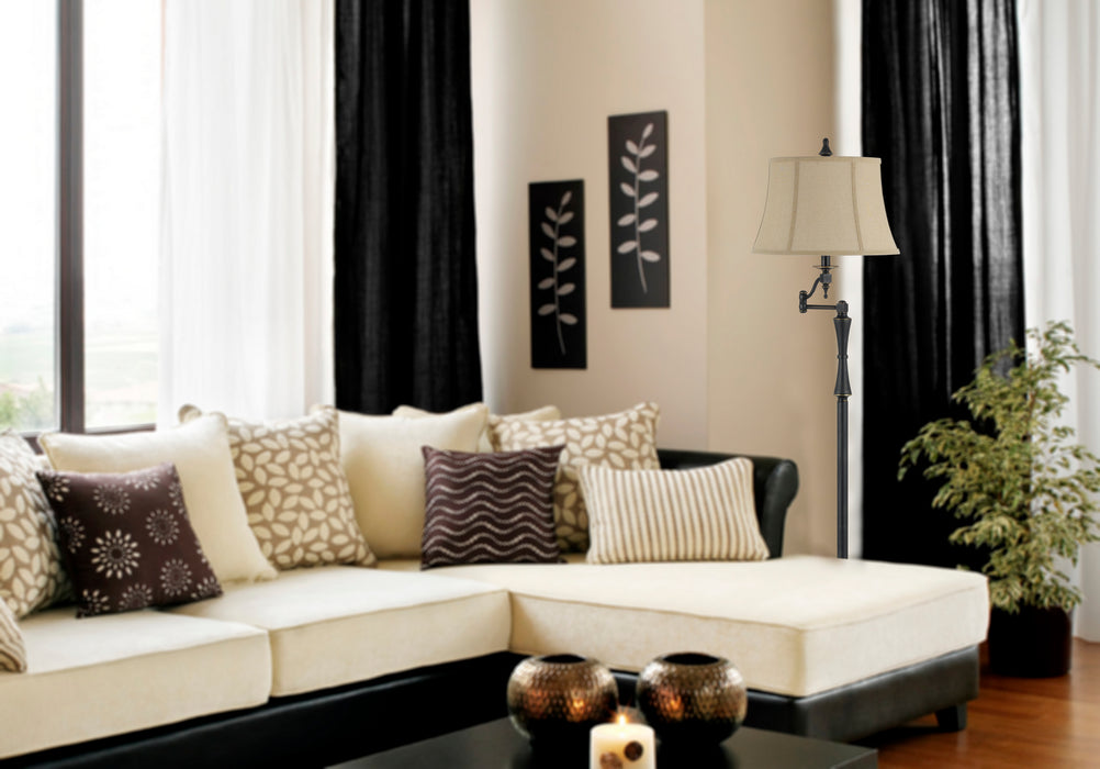 Cal Lighting BO-2443SWFL One Light Floor Lamp, Oil rubbed bronze