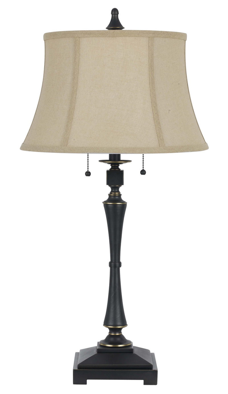Cal Lighting BO-2443TB Two Light Table Lamp, Oil rubbed bronze