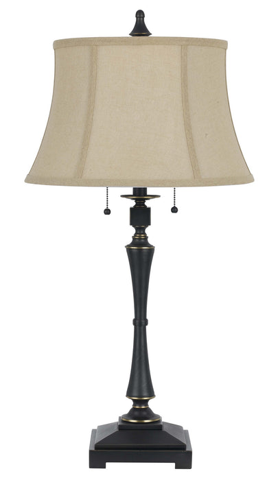 Cal Lighting BO-2443TB Two Light Table Lamp, Oil rubbed bronze