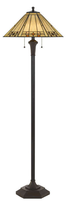 Cal Lighting BO-2676FL Two Light Floor Lamp, Matt Black