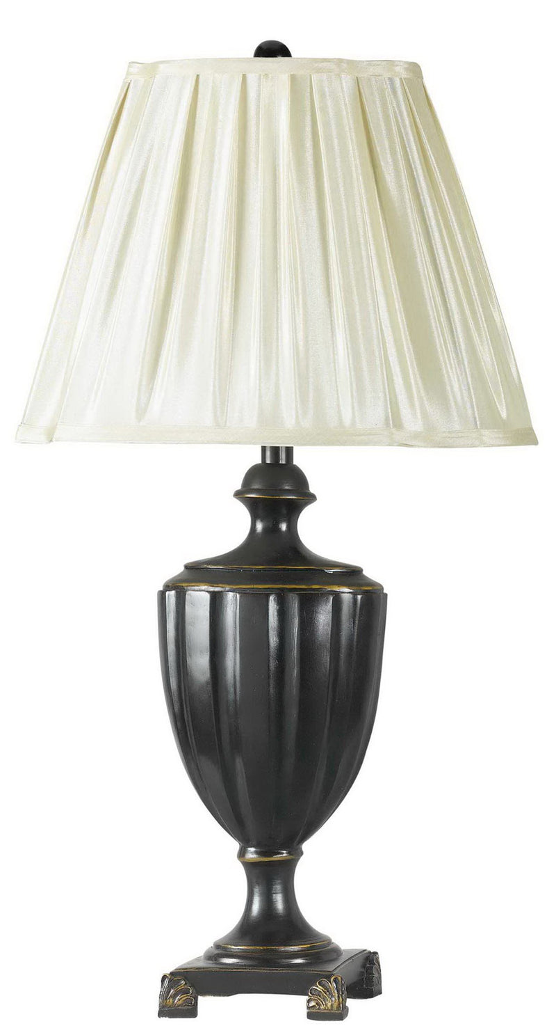 Cal Lighting BO-275 One Light Table Lamp, Ersatz Black