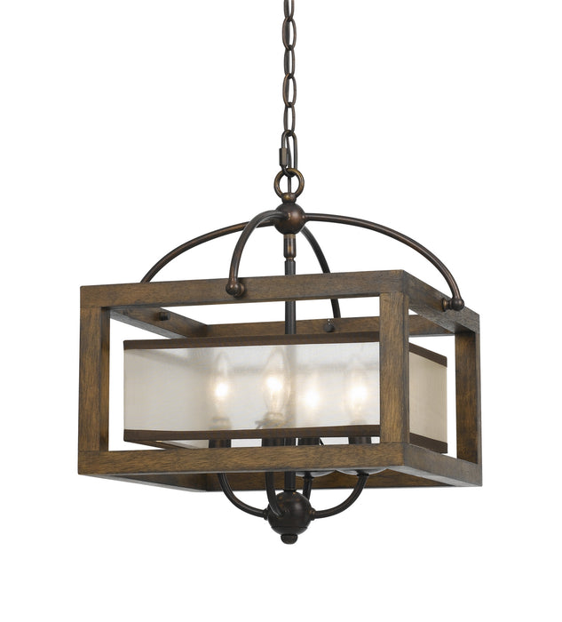Cal Lighting FX-3536/1C Four Light Pendant, Dark Bronze