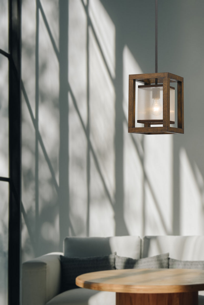 Cal Lighting FX-3536/1P One Light Pendant, Dark Bronze