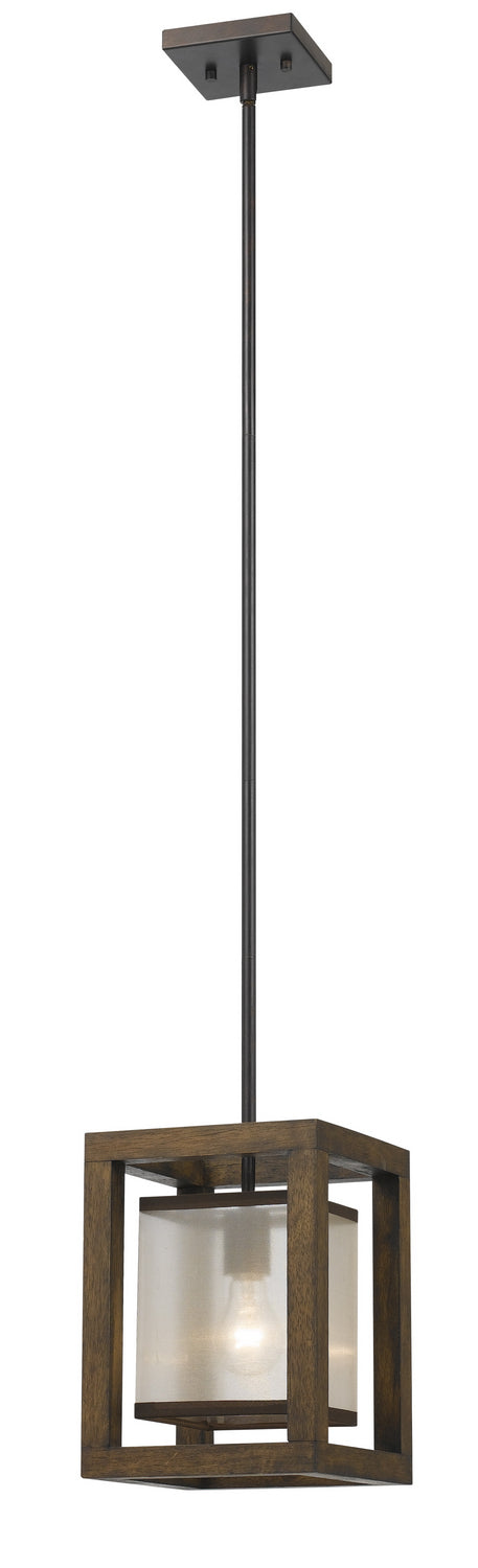 Cal Lighting FX-3536/1P One Light Pendant, Dark Bronze