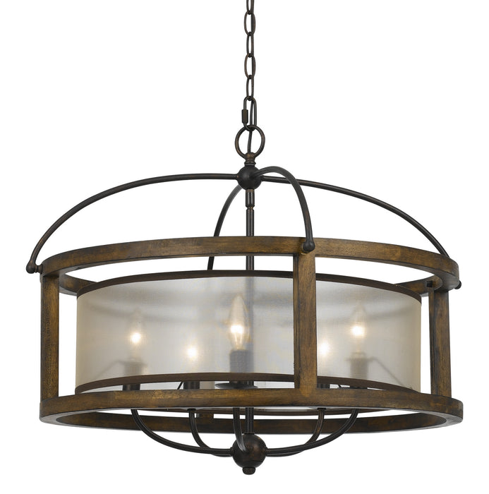 Cal Lighting FX-3536/5 Five Light Chandelier, Dark Bronze