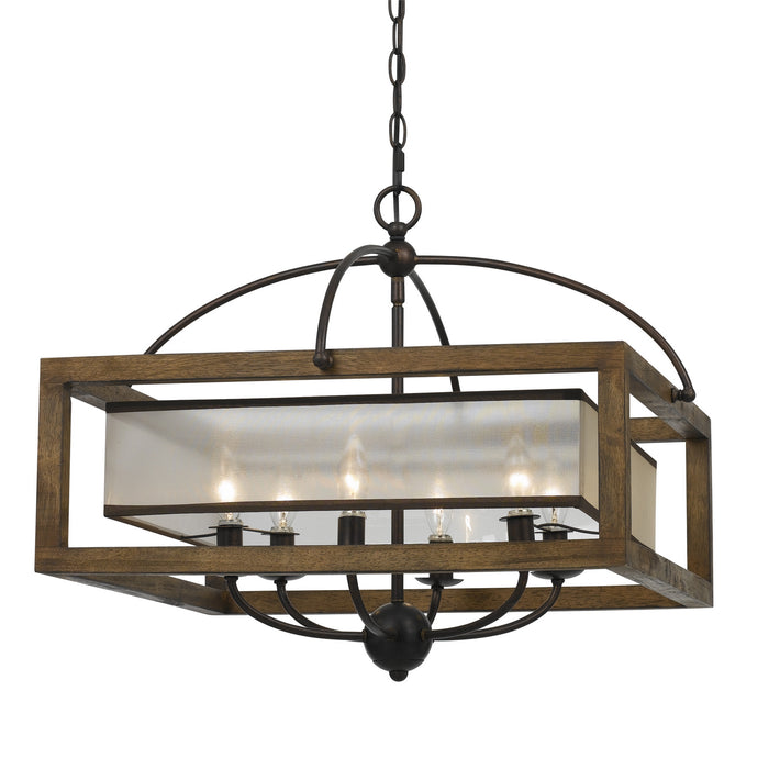 Cal Lighting FX-3536/6 Six Light Chandelier, Dark Bronze