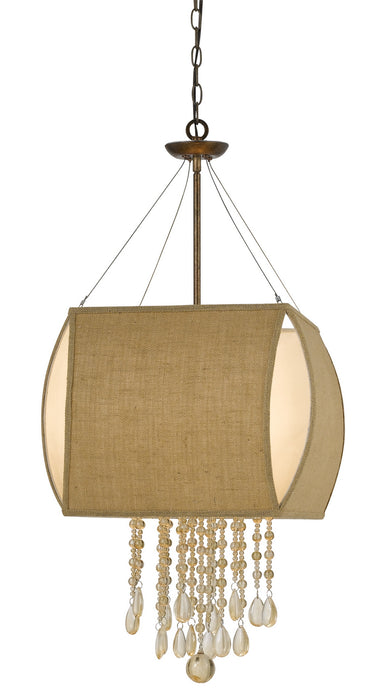 Cal Lighting FX-3553/4 Four Light Chandelier, copper