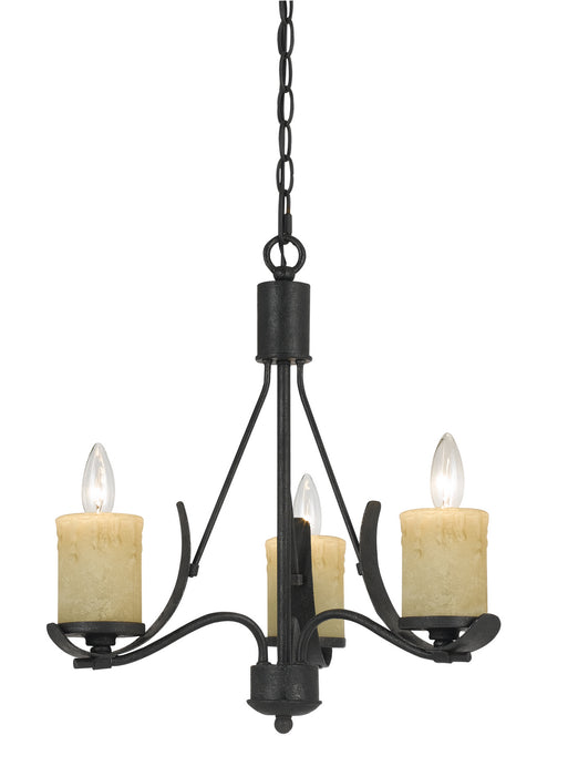 Cal Lighting FX-3561/3 Three Light Chandelier, Black Smith