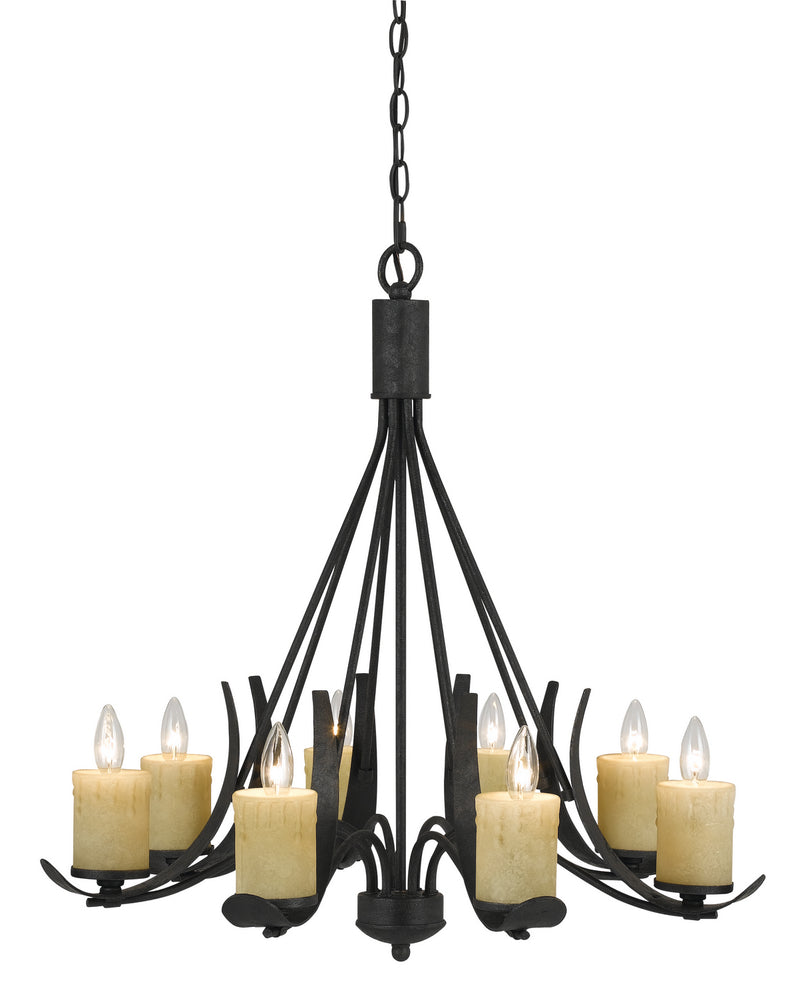 Cal Lighting FX-3561/8 Eight Light Chandelier, Black Smith
