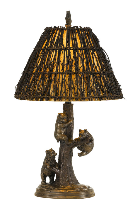 Cal Lighting BO-2663TB One Light Table Lamp, Cast Bronze
