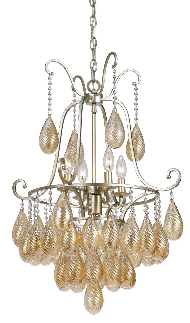 Cal Lighting FX-3591-5 Five Light Chandelier, Warm Silver