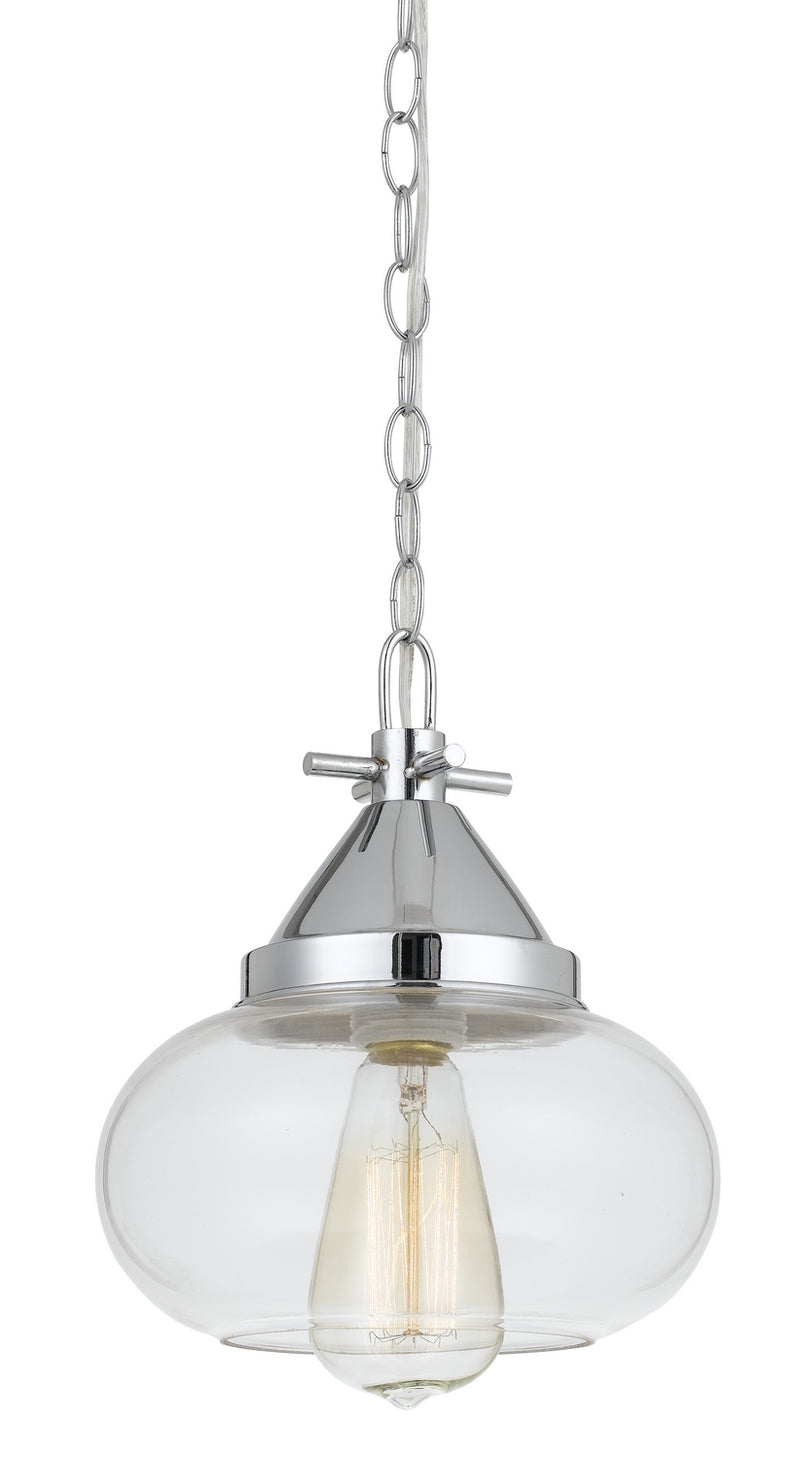 Cal Lighting FX-3624-1P One Light Pendant, Chrome