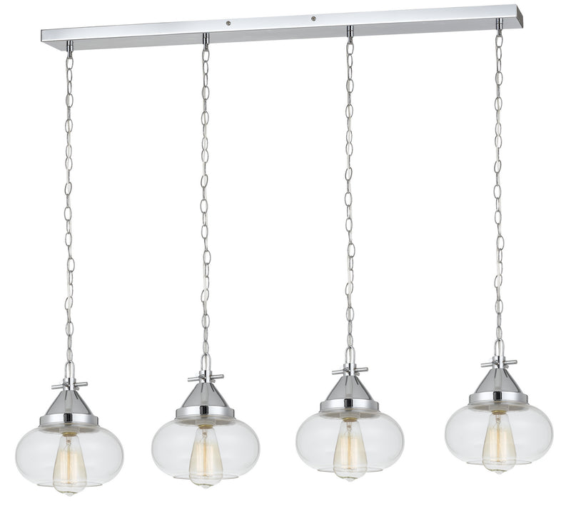 Cal Lighting FX-3624-4P Four Light Pendant, Chrome