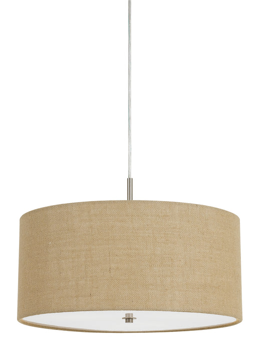 Cal Lighting FX-3627-1P Three Light Pendant, Burlap