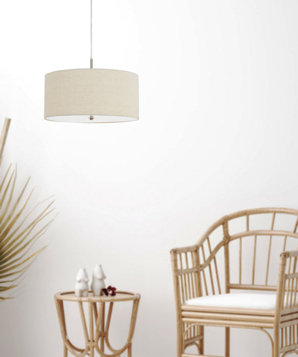 Cal Lighting FX-3628-1P Three Light Pendant, Off White