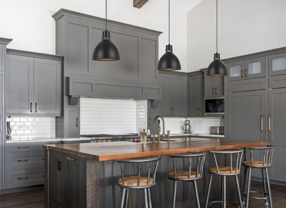 Cal Lighting UP-1109-6-DB One Light Pendant, Brushed Steel