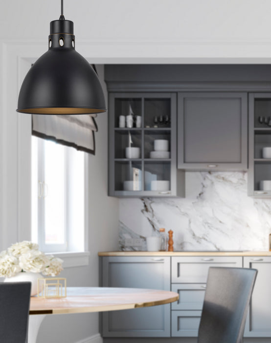 Cal Lighting UP-1109-6-DB One Light Pendant, Brushed Steel