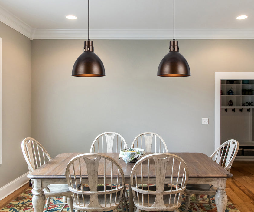 Cal Lighting UP-1109-6-RU One Light Pendant, Dark Bronze