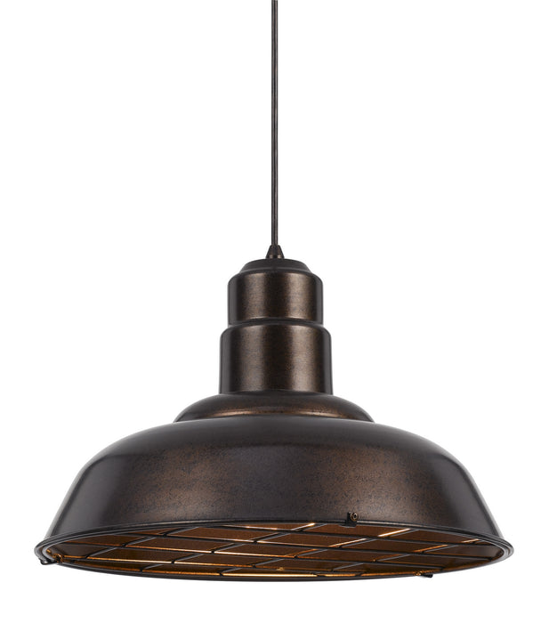 Cal Lighting UP-1111-6-RU One Light Pendant, Dark Bronze