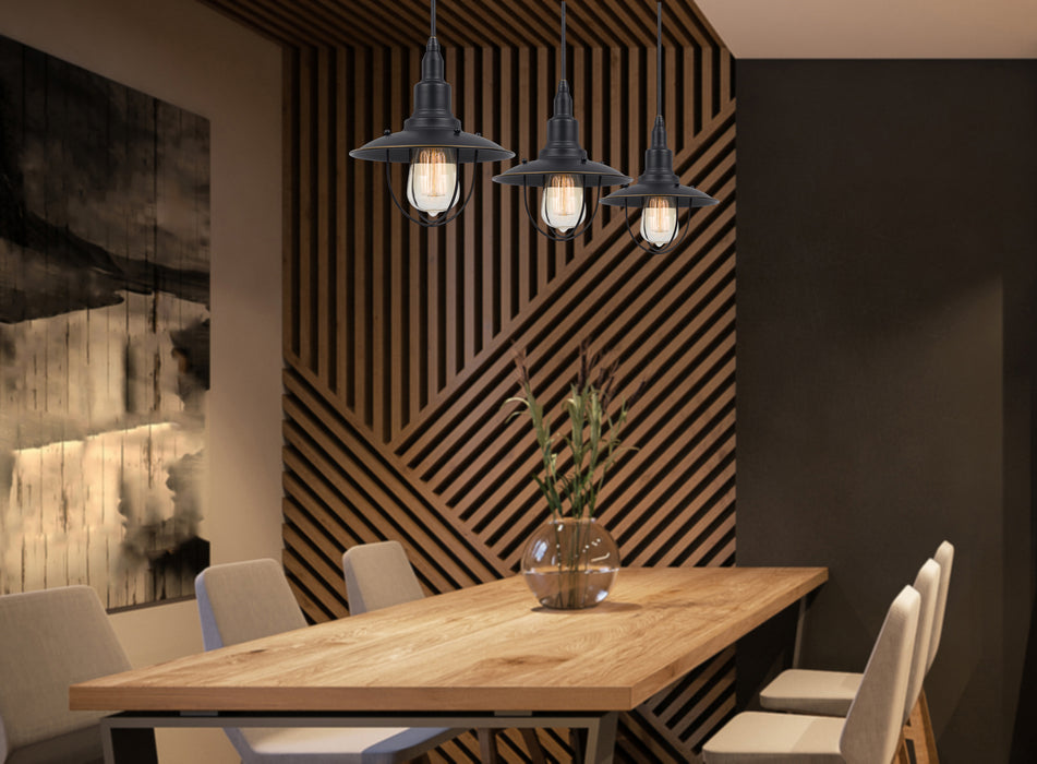 Cal Lighting UP-1113-6-DB One Light Pendant, Brushed Steel