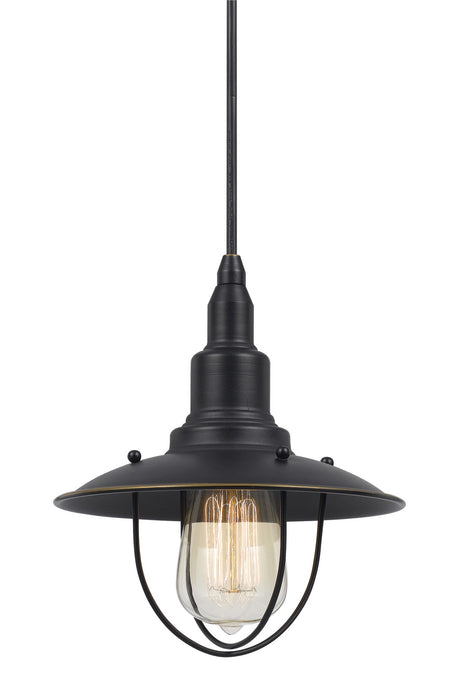Cal Lighting UP-1113-6-DB One Light Pendant, Brushed Steel