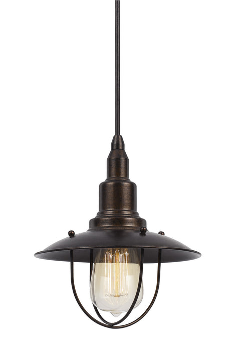 Cal Lighting UP-1113-6-RU One Light Pendant, Dark Bronze