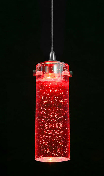 Cal Lighting UPL-714/6-BS/RD LED Pendant, Brushed Steel