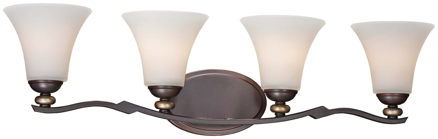 Minka-Lavery 2284-589 Four Light Bath, Lathan Bronze With Gold Highli