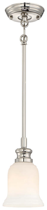 Minka-Lavery 3290-613 One Light Mini Pendant, Polished Nickel