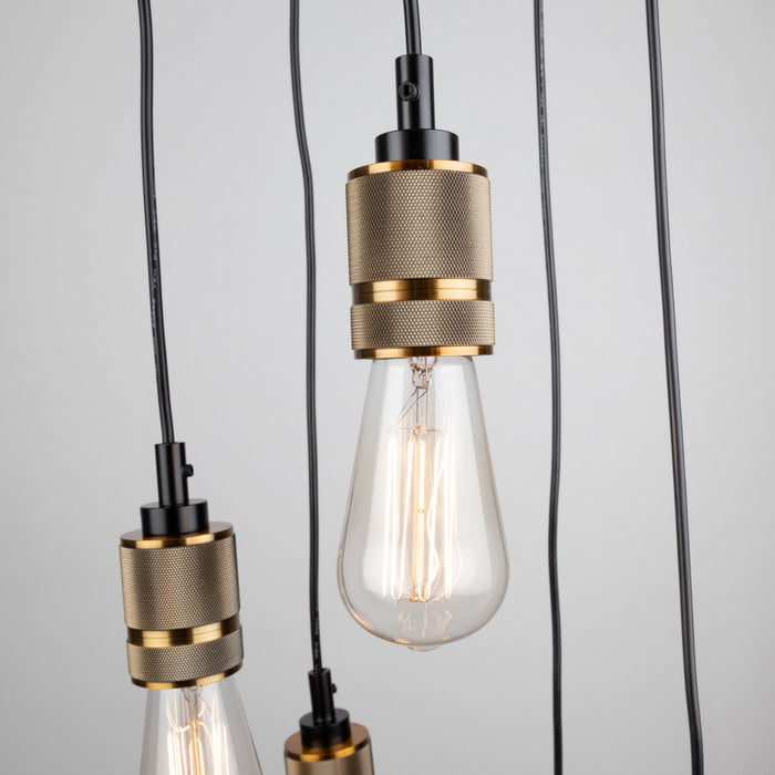 Artcraft AC10577VB Five Light Chandelier, Vintage Brass