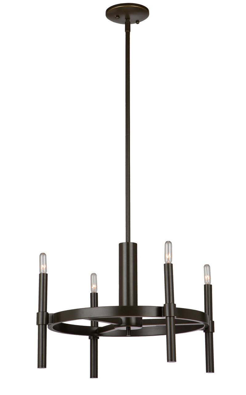 Artcraft AC10665OB Four Light Chandelier, Oil Rubbed Bronze