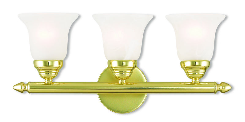 Livex Lighting 1063-02 Three Light Bath Vanity, Polished Brass