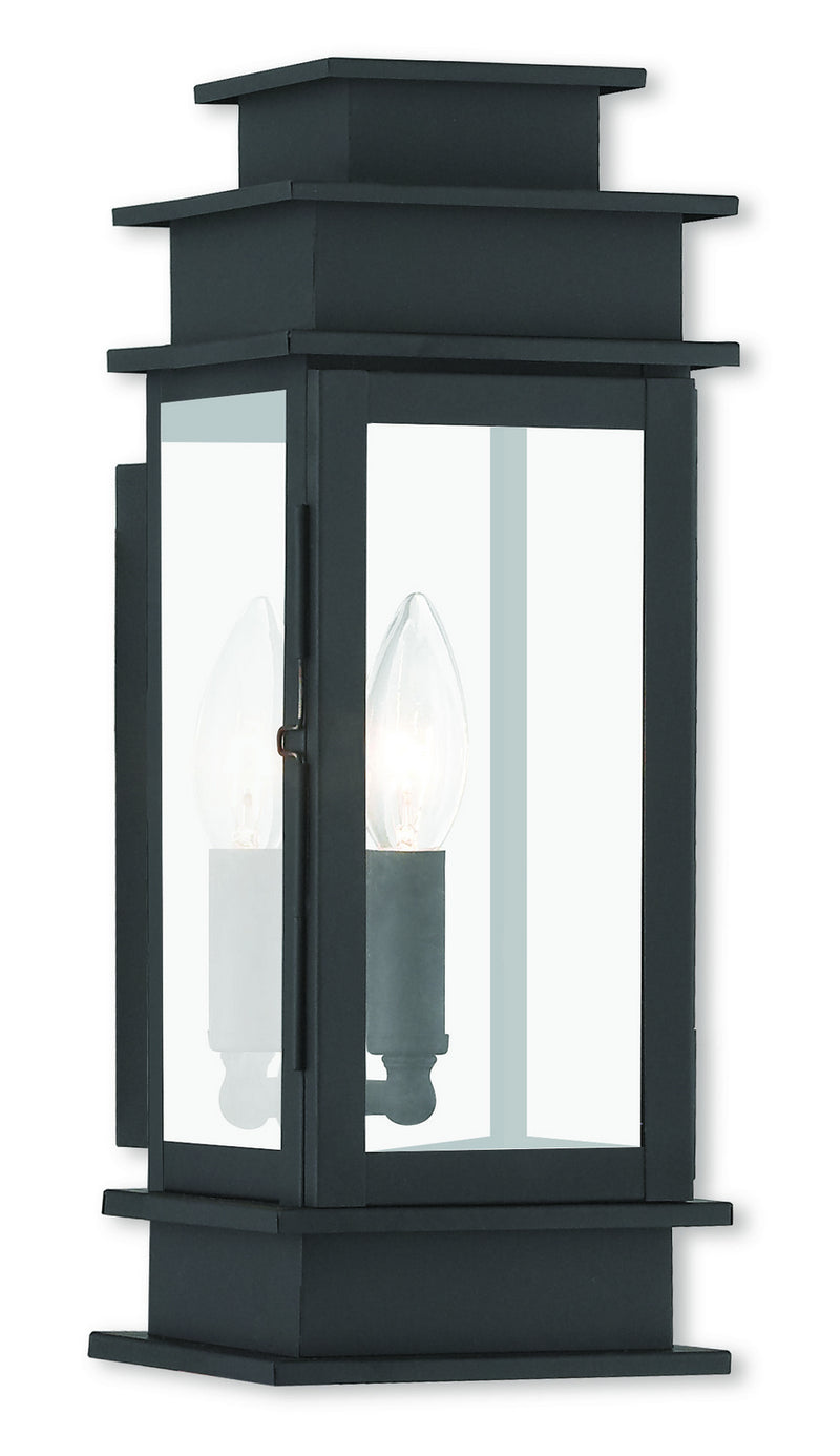 Livex Lighting 2013-04 One Light Outdoor Wall Lantern, Black w/ Polished Chrome Stainless Steel
