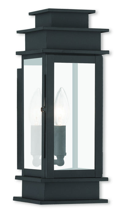 Livex Lighting 2013-04 One Light Outdoor Wall Lantern, Black w/ Polished Chrome Stainless Steel