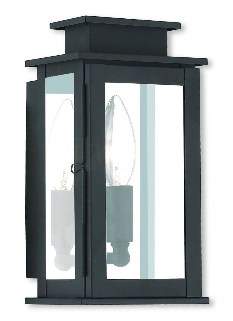 Livex Lighting 20191-04 One Light Outdoor Wall Lantern, Black w/ Polished Chrome Stainless Steel