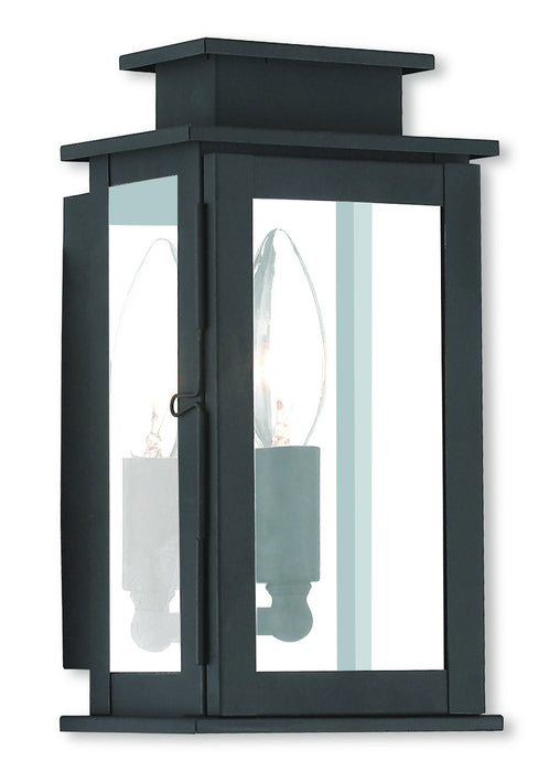 Livex Lighting 20191-04 One Light Outdoor Wall Lantern, Black w/ Polished Chrome Stainless Steel