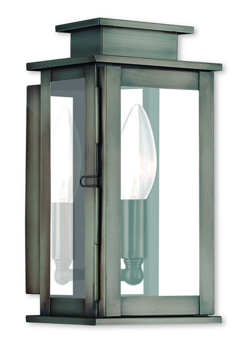 Livex Lighting 20191-29 One Light Outdoor Wall Lantern, Vintage Pewter w/ Polished Chrome Stainless Steel