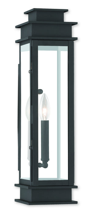 Livex Lighting 20207-04 One Light Outdoor Wall Lantern, Black w/ Polished Chrome Stainless Steel