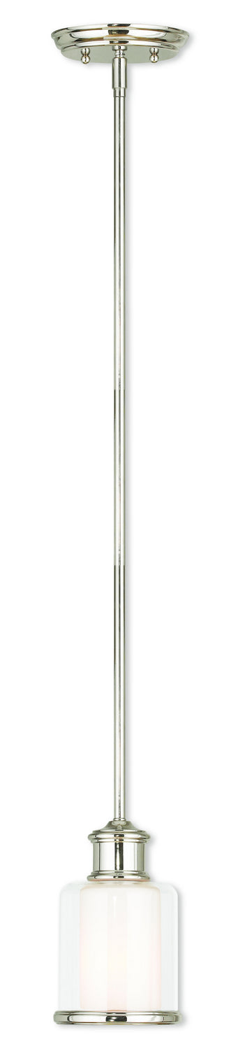 Livex Lighting 40210-35 One Light Mini Pendant, Polished Nickel