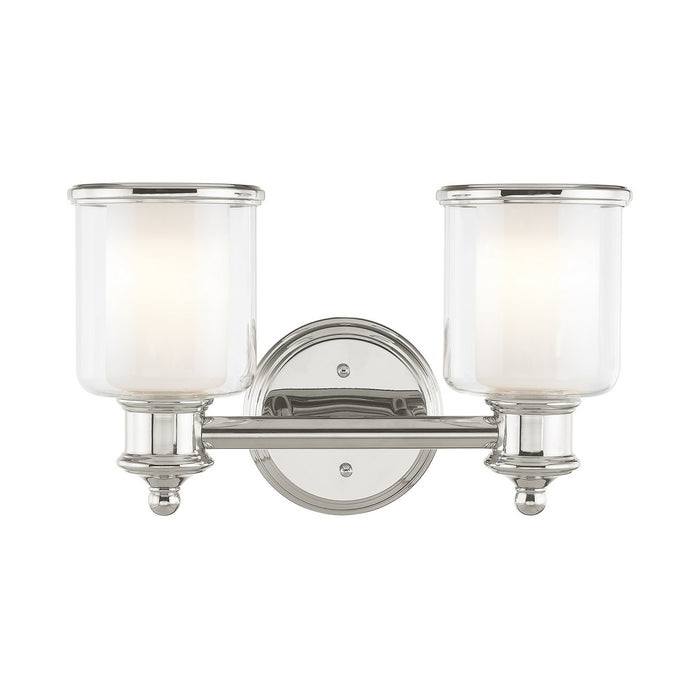 Livex Lighting 40212-35 Two Light Bath Vanity, Polished Nickel
