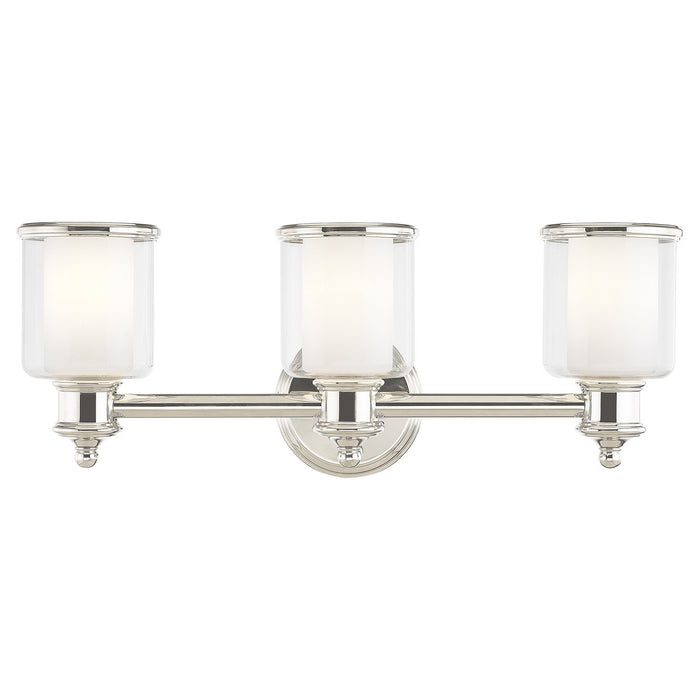 Livex Lighting 40213-35 Three Light Bath Vanity, Polished Nickel