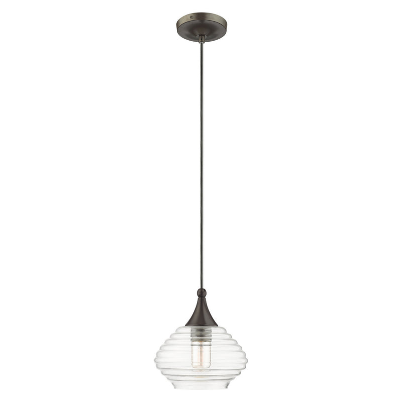 Livex Lighting 40610-92 One Light Mini Pendant, English Bronze