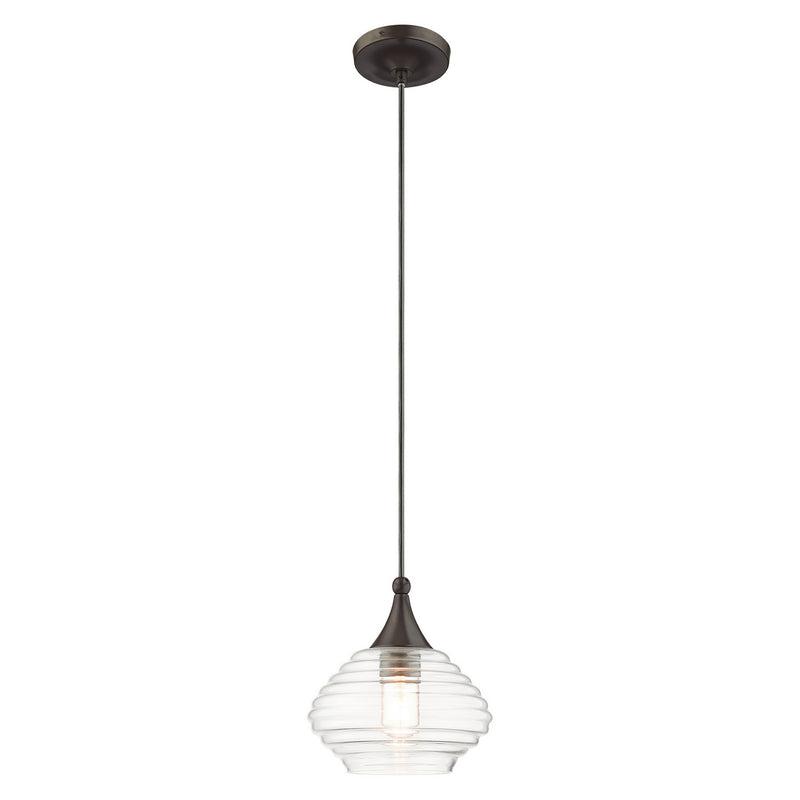 Livex Lighting 40610-92 One Light Mini Pendant, English Bronze