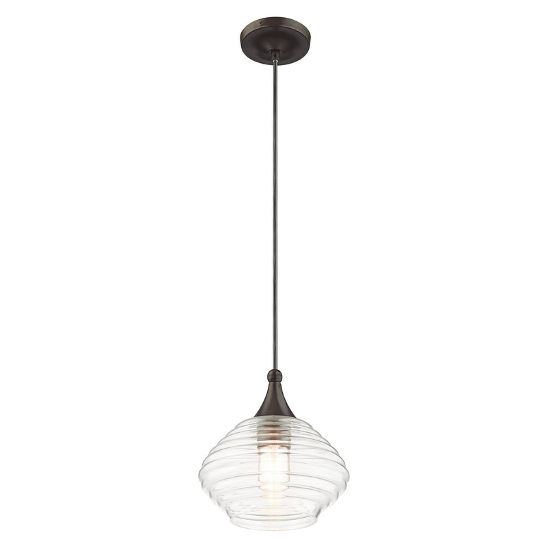 Livex Lighting 40610-92 One Light Mini Pendant, English Bronze