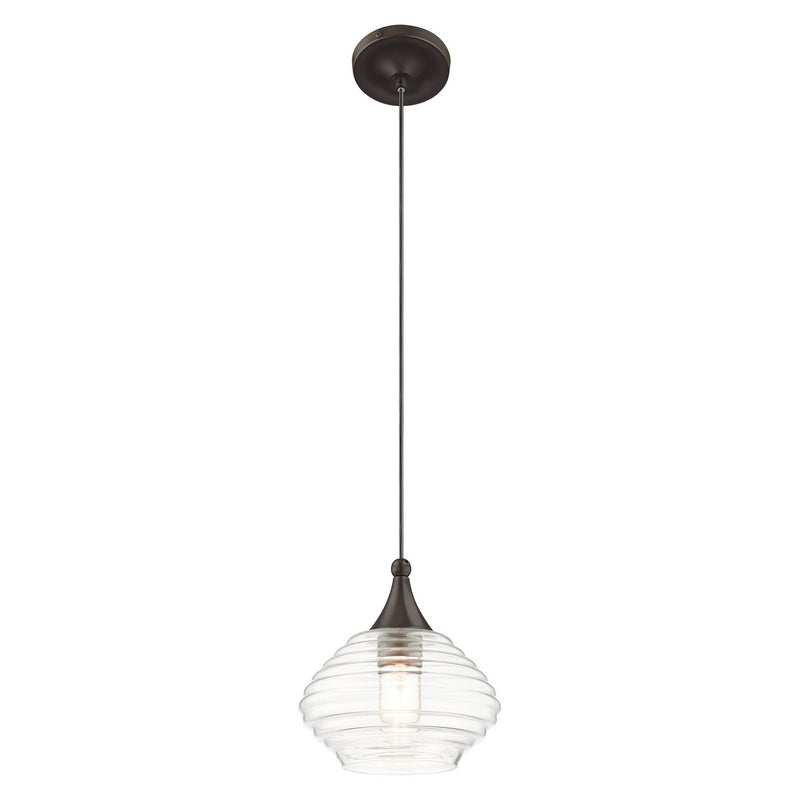 Livex Lighting 40610-92 One Light Mini Pendant, English Bronze